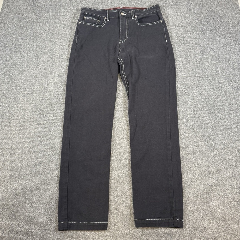 American Giant Jeans Mens 30x30 Charcoal Black Roughneck Stretch Canvas Straight
